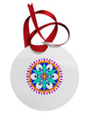 Evil Eye Protection Mandala Circular Metal Ornament by TooLoud-Ornament-TooLoud-White-Davson Sales