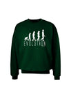 Evolution of Man Adult Dark Sweatshirt by TooLoud-Sweatshirts-TooLoud-Deep-Forest-Green-Small-Davson Sales