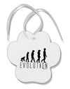 Evolution of Man Paw Print Shaped Ornament by TooLoud-Ornament-TooLoud-White-Davson Sales