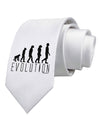 Evolution of Man Printed White Necktie by TooLoud