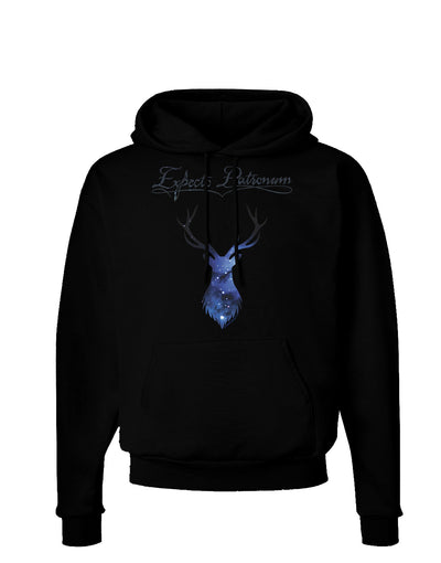 Expecto Patronum Space Stag Dark Hoodie Sweatshirt-Hoodie-TooLoud-Black-Small-Davson Sales