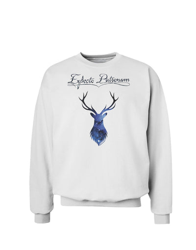 Expecto Patronum Space Stag Sweatshirt-Sweatshirts-TooLoud-White-Small-Davson Sales