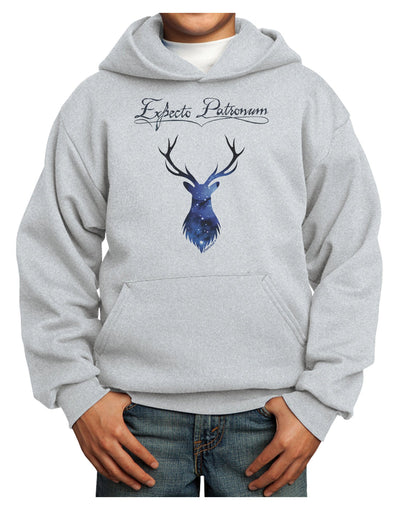 Expecto Patronum Space Stag Youth Hoodie Pullover Sweatshirt-Youth Hoodie-TooLoud-Ash-XS-Davson Sales