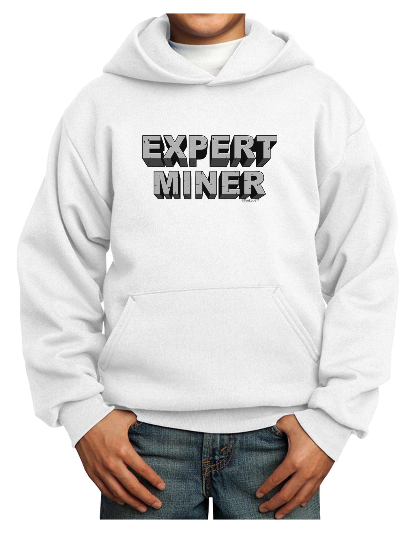 Expert Miner Youth Hoodie Pullover Sweatshirt-Youth Hoodie-TooLoud-White-XS-Davson Sales