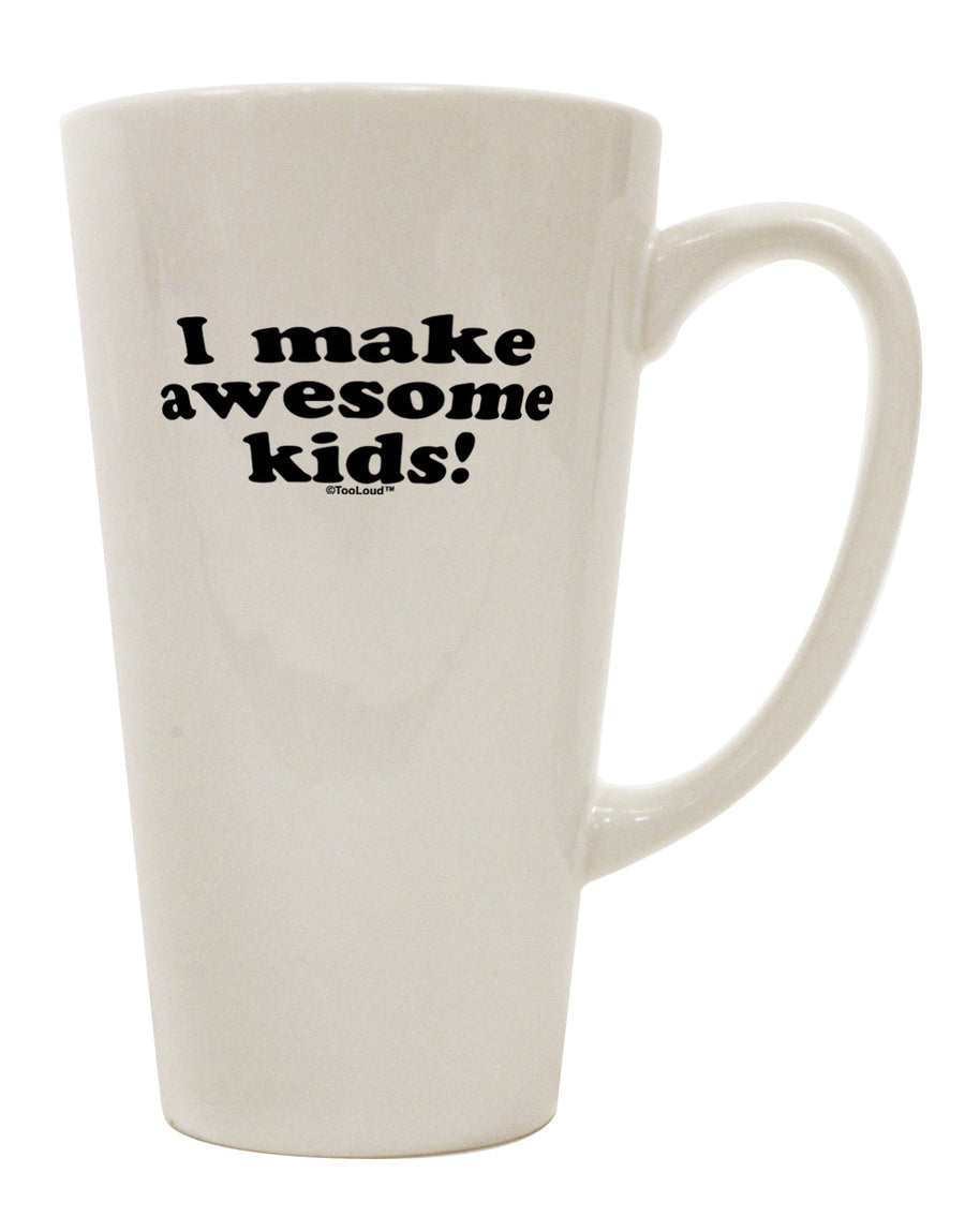 Expertly Crafted Kids 16 Ounce Conical Latte Coffee Mug - TooLoud-Conical Latte Mug-TooLoud-White-Davson Sales