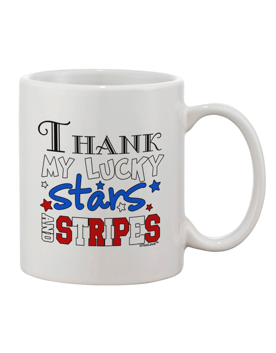 Express Your Patriotism with the Stars and Stripes Color Printed 11 oz Coffee Mug - TooLoud-11 OZ Coffee Mug-TooLoud-White-Davson Sales