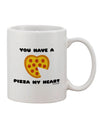 Exquisite 11 oz Coffee Mug with "You Have a Pizza My Heart" Print - Crafted by a Drinkware Expert-11 OZ Coffee Mug-TooLoud-White-Davson Sales