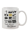 Exquisite 12 Days of Christmas Text Color Printed 11 oz Coffee Mug - A Must-Have for Drinkware Enthusiasts-11 OZ Coffee Mug-TooLoud-White-Davson Sales