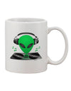 Exquisite Alien DJ Printed 11 oz Coffee Mug - TooLoud-11 OZ Coffee Mug-TooLoud-White-Davson Sales