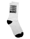 Exquisite Assortment of Adult Crew Socks: 1 Tequila, 2 Tequila, 3 Tequila, and More - TooLoud-Socks-TooLoud-White-Ladies-4-6-Davson Sales