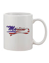 Exquisite Craftsmanship: Merica Established 1776 - American Flag Style Printed 11 oz Coffee Mug - TooLoud-11 OZ Coffee Mug-TooLoud-White-Davson Sales