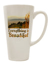 Exquisite Elegance - Sunrise 16 Ounce Conical Latte Coffee Mug by TooLoud