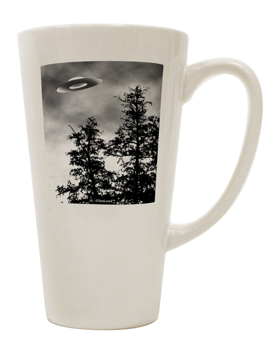 Exquisite Extraterrestrial 16 Ounce Conical Latte Coffee Mug - Crafted for UFO Enthusiasts by a Drinkware Expert-Conical Latte Mug-TooLoud-White-Davson Sales