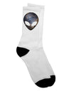 Exquisite Extraterrestrial Face - Space #1 Adult Crew Socks - by TooLoud-Socks-TooLoud-White-Ladies-4-6-Davson Sales