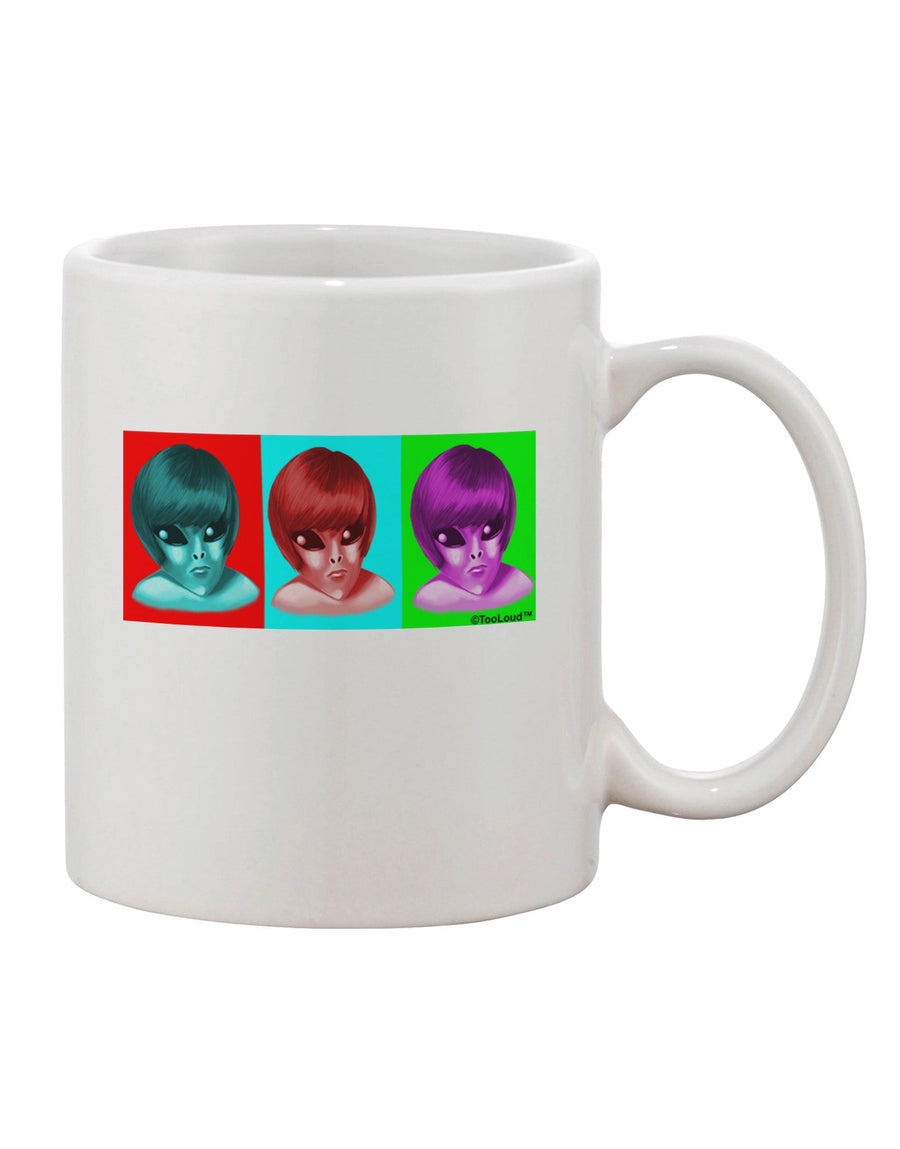 Exquisite Extraterrestrial Pop-art #1 Printed 11 oz Coffee Mug - Crafted by a Drinkware Expert-11 OZ Coffee Mug-TooLoud-White-Davson Sales