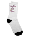 Exquisite Mother-Daughter Collection: Daughter of a Queen - Matching Mom and Daughter Design Adult Crew Socks by TooLoud - TooLoud-Socks-TooLoud-White-Ladies-4-6-Davson Sales