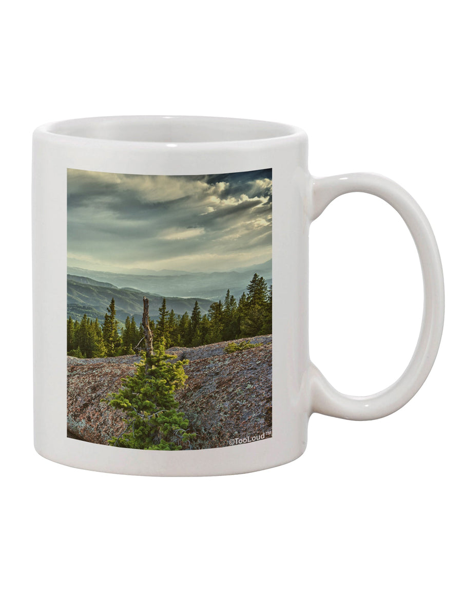 Exquisite Nature Photography: Pine Kingdom Printed 11 oz Coffee Mug - Crafted by a Drinkware Expert-11 OZ Coffee Mug-TooLoud-White-Davson Sales