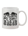 Exquisite Pi Day Design - Reflective Pies Adorned 11 oz Coffee Mug by TooLoud-11 OZ Coffee Mug-TooLoud-White-Davson Sales