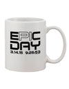 Exquisite Pi Day Typography Adorned 11 oz Coffee Mug - Crafted by a Drinkware Expert-11 OZ Coffee Mug-TooLoud-White-Davson Sales