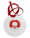 Extra Scary Clown Watercolor Circular Metal Ornament-Ornament-TooLoud-White-Davson Sales