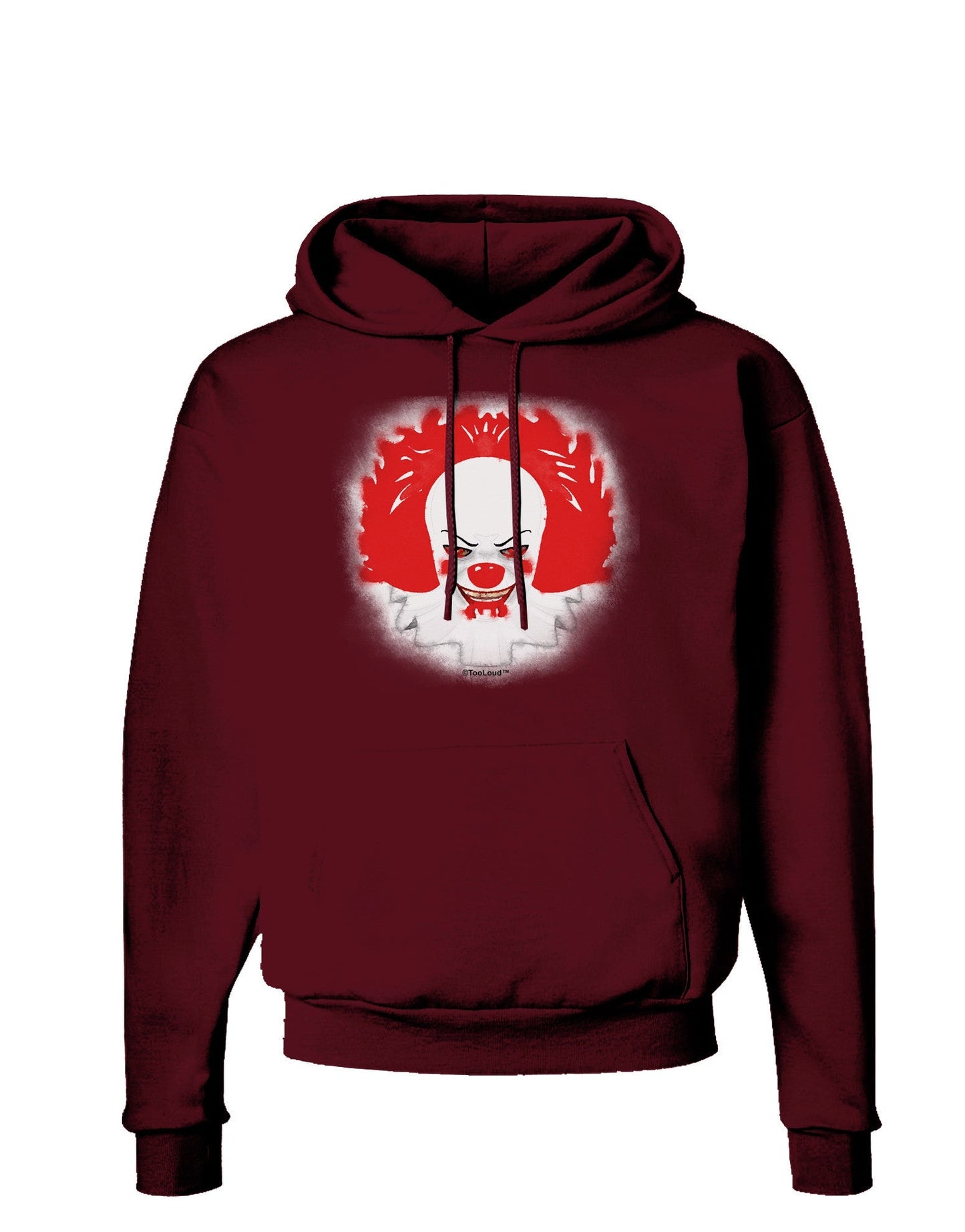 Extra Scary Clown Watercolor Dark Hoodie Sweatshirt-Hoodie-TooLoud-Maroon-Small-Davson Sales