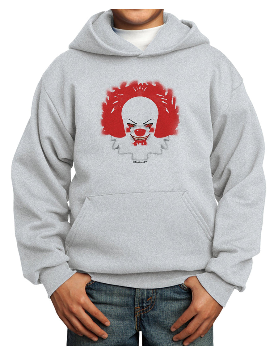 Extra Scary Clown Watercolor Youth Hoodie Pullover Sweatshirt-Youth Hoodie-TooLoud-White-XS-Davson Sales