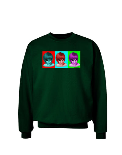 Extraterrestial Pop-art #1 Adult Dark Sweatshirt by TooLoud-Sweatshirts-TooLoud-Deep-Forest-Green-Small-Davson Sales