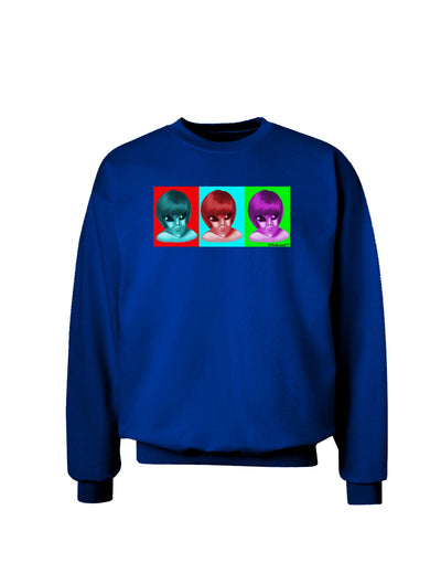 Extraterrestial Pop-art #1 Adult Dark Sweatshirt by TooLoud-Sweatshirts-TooLoud-Deep-Royal-Blue-Small-Davson Sales