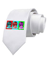 Extraterrestial Pop-art #1 Printed White Necktie by TooLoud