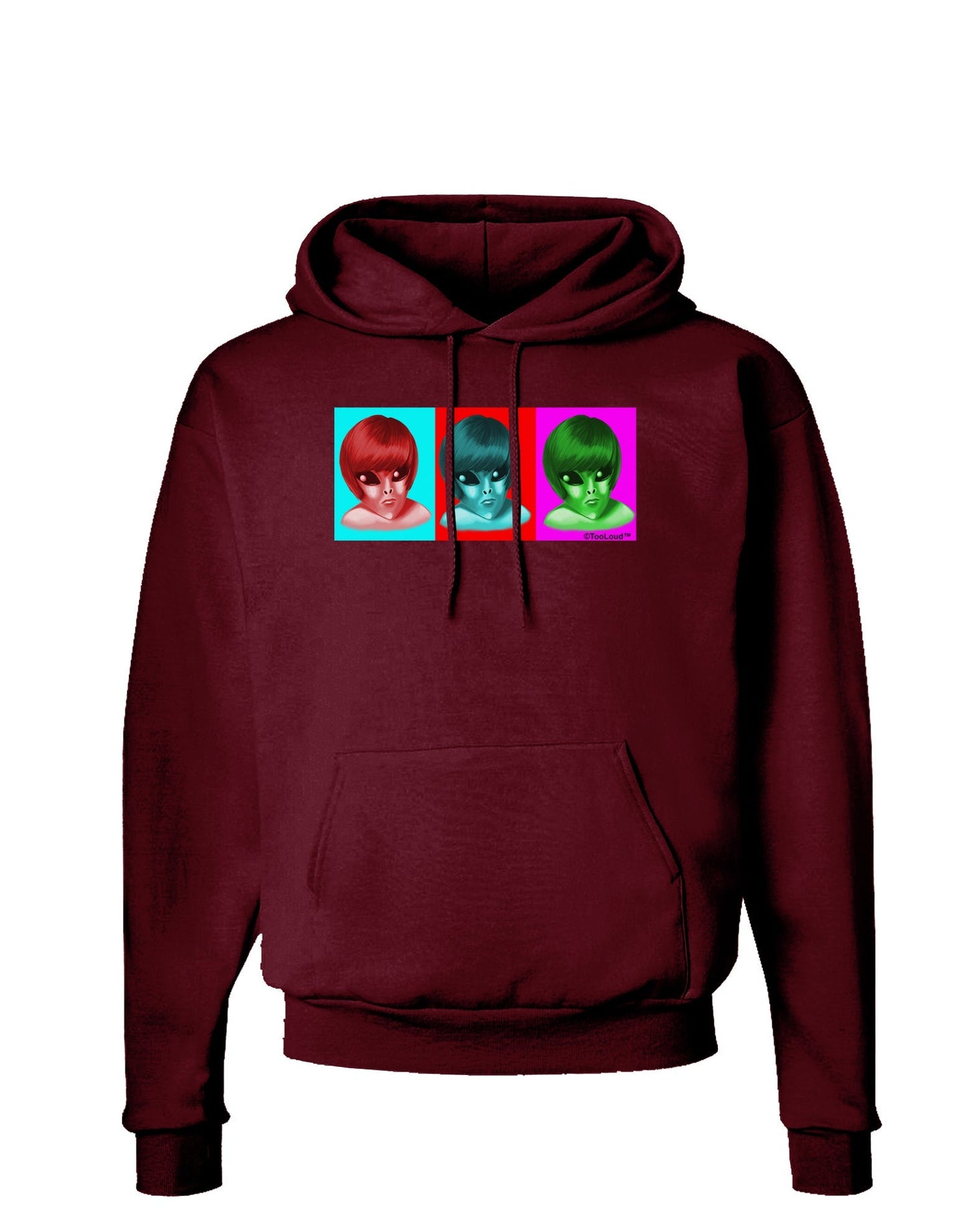 Extraterrestial Pop-art #2 Dark Hoodie Sweatshirt by TooLoud-Hoodie-TooLoud-Maroon-Small-Davson Sales