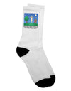 Extraterrestrial Encounter: Unique Adult Crew Socks with UFO Design - by TooLoud-Socks-TooLoud-White-Ladies-4-6-Davson Sales