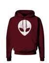 Extraterrestrial Face - Alien Distressed Dark Hoodie Sweatshirt by TooLoud-Hoodie-TooLoud-Maroon-Small-Davson Sales