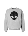 Extraterrestrial Face - Alien Distressed Sweatshirt by TooLoud-Sweatshirts-TooLoud-AshGray-Small-Davson Sales