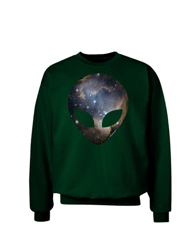 Extraterrestrial Face - Space #1 Adult Dark Sweatshirt by TooLoud-Sweatshirts-TooLoud-Deep-Forest-Green-Small-Davson Sales