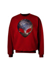 Extraterrestrial Face - Space #1 Adult Dark Sweatshirt by TooLoud-Sweatshirts-TooLoud-Deep-Red-Small-Davson Sales