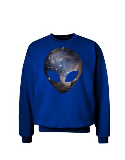 Extraterrestrial Face - Space #1 Adult Dark Sweatshirt by TooLoud-Sweatshirts-TooLoud-Deep-Royal-Blue-Small-Davson Sales