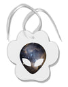 Extraterrestrial Face - Space #1 Paw Print Shaped Ornament by TooLoud-Ornament-TooLoud-White-Davson Sales