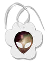 Extraterrestrial Face - Space #2 Paw Print Shaped Ornament by TooLoud-Ornament-TooLoud-White-Davson Sales