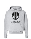 Extraterrestrial - I Believe Distressed Hoodie Sweatshirt by TooLoud-Hoodie-TooLoud-AshGray-Small-Davson Sales