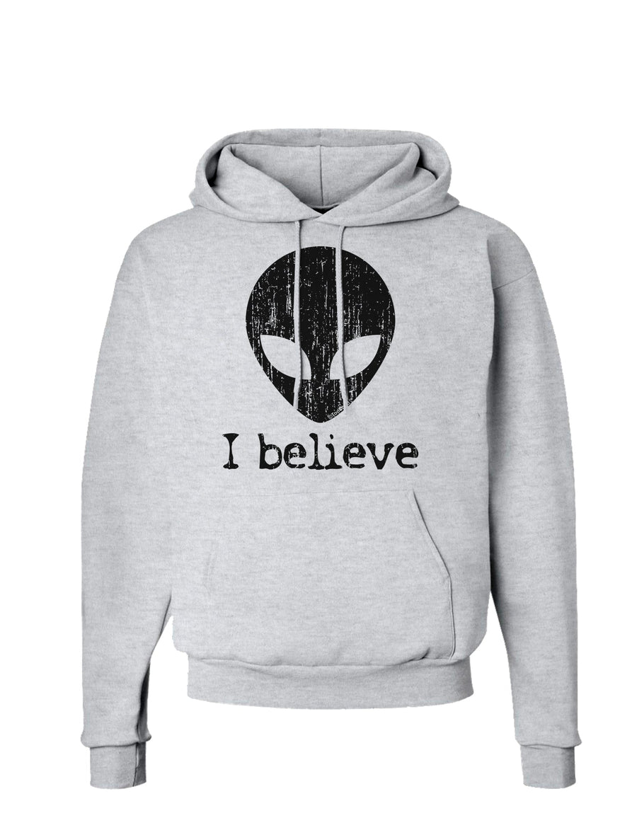 Extraterrestrial - I Believe Distressed Hoodie Sweatshirt by TooLoud-Hoodie-TooLoud-White-Small-Davson Sales