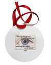 Eye For An Eye Gandhi Circular Metal Ornament by TooLoud-Ornament-TooLoud-White-Davson Sales