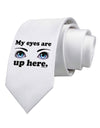 Eye Up Here Printed White Necktie