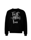Faith Conquers Fear Sweatshirt-Sweatshirts-TooLoud-Black-Small-Davson Sales
