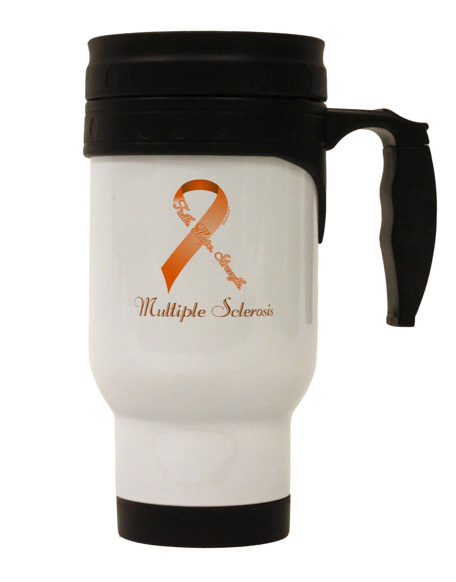 Faith Hope Strength Stainless Steel 14 OZ Travel Mug - The Perfect Drinkware Companion for Your Journey - TooLoud-Travel Mugs-TooLoud-White-Davson Sales