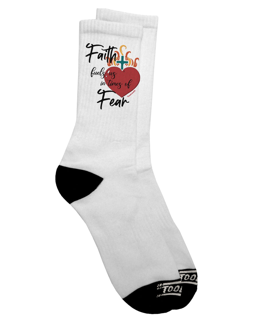Faith Fuels us in Times of Fear Adult Short Socks Mens sz. 9-13 Toolo