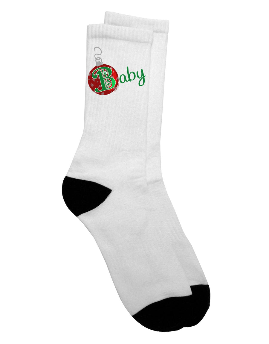 Family Ornament Baby and Adult Crew Socks - Enhance Your Festive Attire with Style and Comfort - TooLoud-Socks-TooLoud-White-Ladies-4-6-Davson Sales