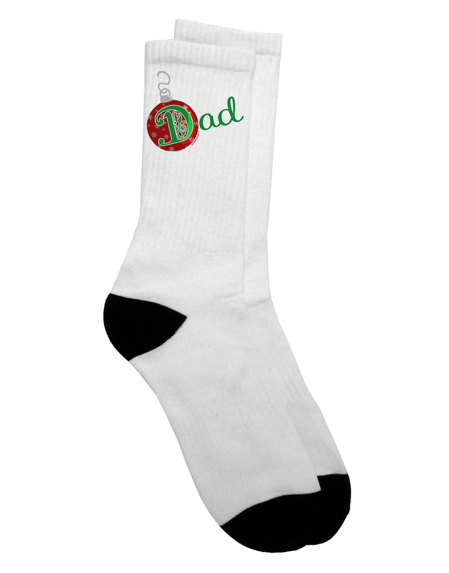 Family Ornament Dad Adult Crew Socks - A Perfect Addition to Your Matching Collection-Socks-TooLoud-White-Ladies-4-6-Davson Sales