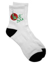 Family Ornament Lil Sis Adult Short Socks - Perfect for Coordinated Holiday Looks - TooLoud-Socks-TooLoud-White-Ladies-4-6-Davson Sales