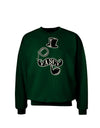 Fancy Tophat Mustache Pipe and Monocle Adult Dark Sweatshirt-Sweatshirts-TooLoud-Deep-Forest-Green-Small-Davson Sales