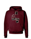 Fancy Tophat Mustache Pipe and Monocle Dark Hoodie Sweatshirt-Hoodie-TooLoud-Maroon-Small-Davson Sales